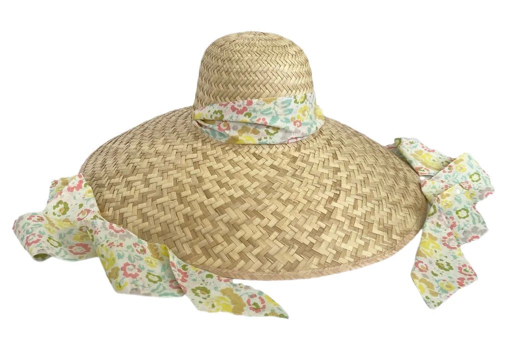Geranium Sun Hat With Pastel Floral Hat Scarf | Over The Moon