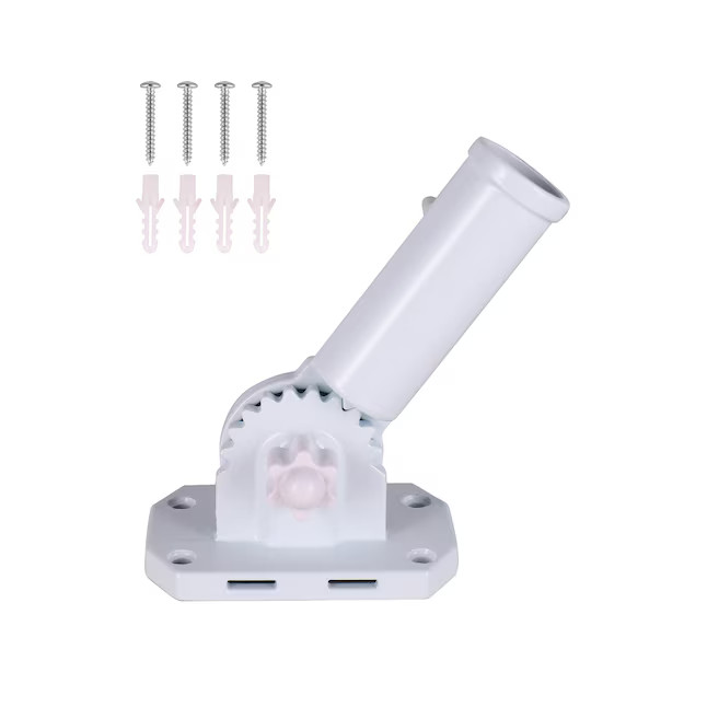 Style Selections White Metal Flag Pole Mounting Bracket | Lowe's