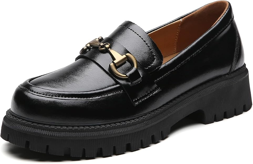 OKJ Loafers for Women Chunky Women's Loafers & Slip-ons Fashion Penny Comfort Business Casual Sho... | Amazon (US)