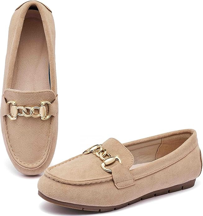 ABEJOJO Women's Loafer Shoes, Comfortable Slip on Casual Flat Penny Shoes for Walking, Driving, D... | Amazon (US)