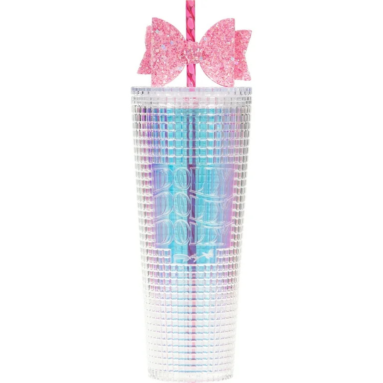 Dolly Parton Christmas 24 Ounce Faceted Iridescent Plastic Tumbler - Walmart.com | Walmart (US)