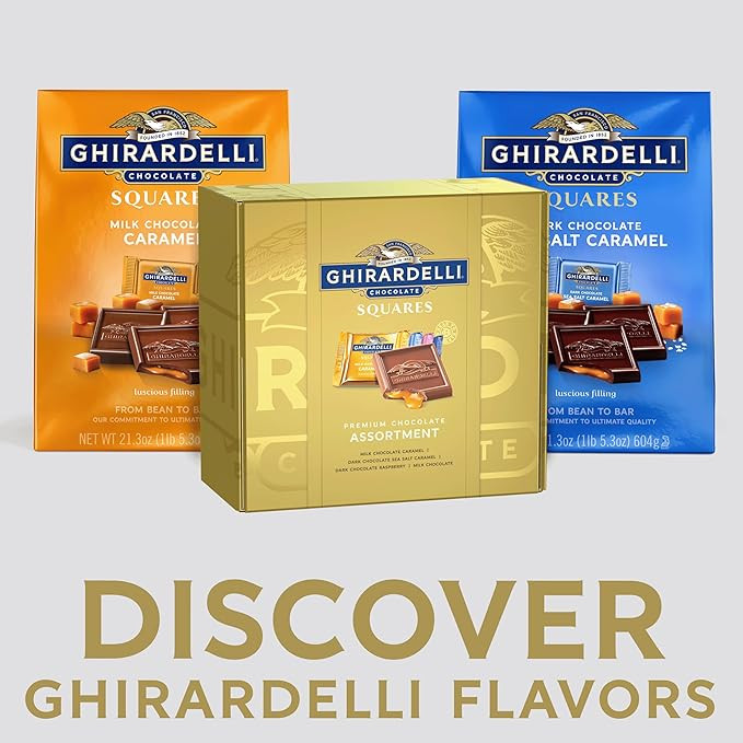 GHIRARDELLI Premium Chocolate Assortment SQUARES Gift Box, 29.6 oz | Amazon (US)