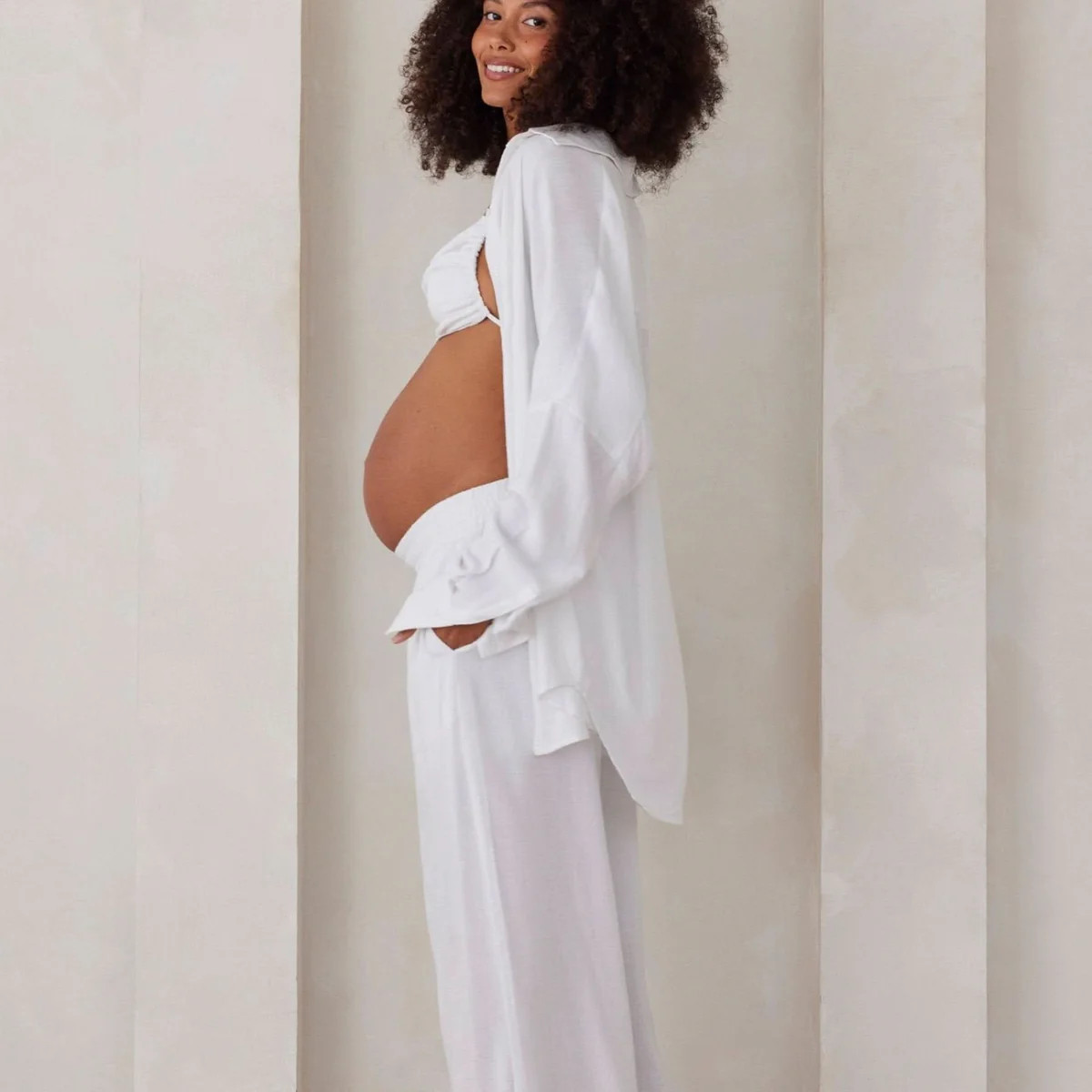 Shop The Oversized Linen Shirt | Bumpsuit Maternity | BUMPSUIT