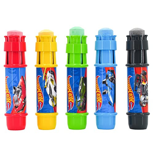 Sunny Days Entertainment Hot Wheels™ Jumbo Chalk Holders | 5 Chalk Sticks with Holders for Kids | Sidewalk Chalk for Toddlers | Amazon (US)
