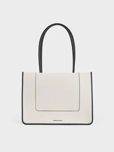 Cream Daylla Tote Bag | CHARLES & KEITH | Charles & Keith US