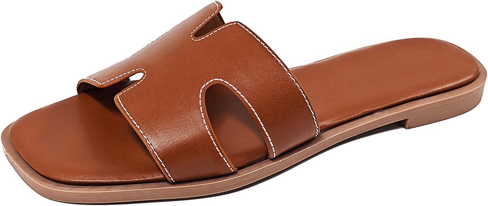 Women's Flat Sandals Comfortable Sandals Women Anti-slip Versatile Women's Slide Sandals Vacation... | Amazon (US)