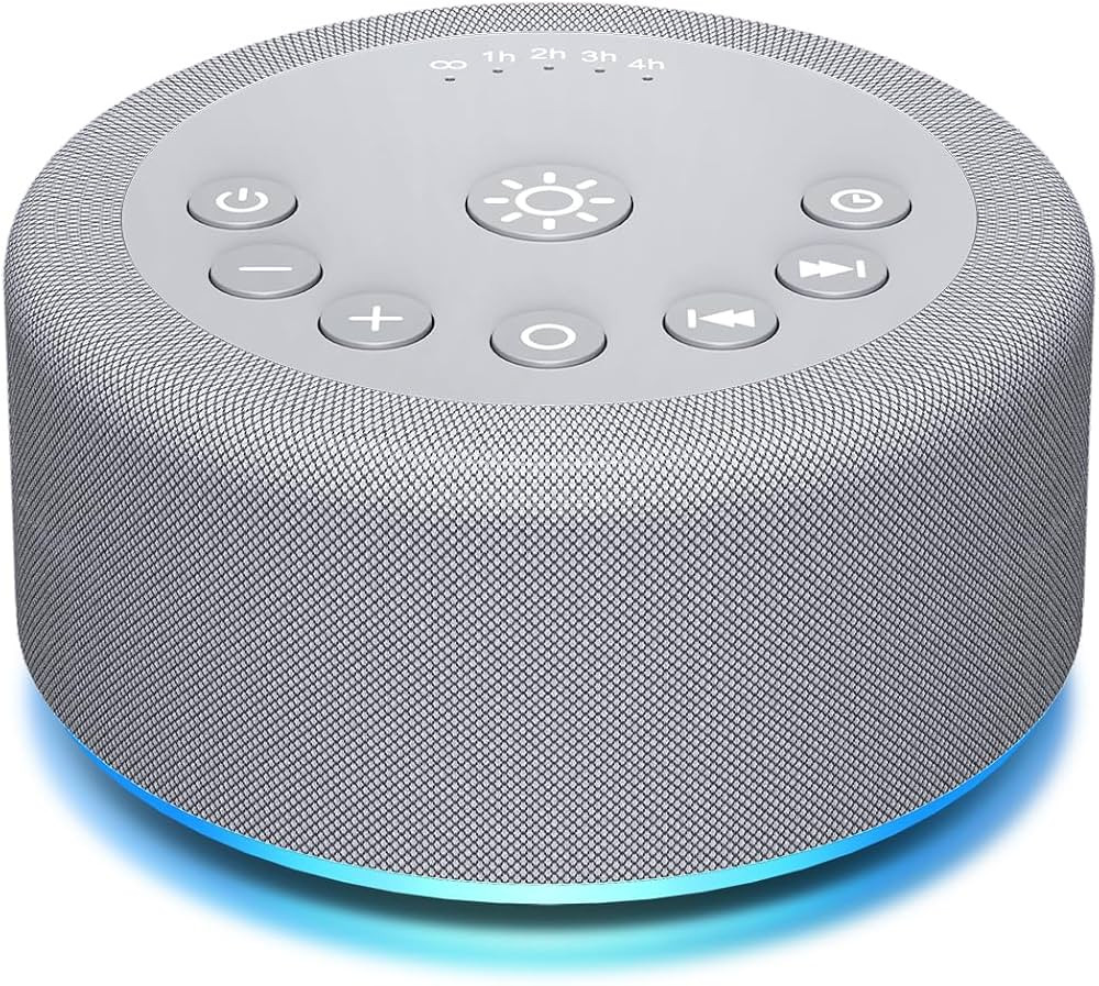 Sound Machine Night Light White Noise Brown Noise Machine 30 Non Looping Sounds 12 Lights 5 Timer... | Amazon (US)
