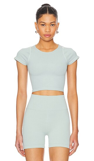 StretchWelll Maya Cropped Tee in Gray Mist | Revolve Clothing (Global)