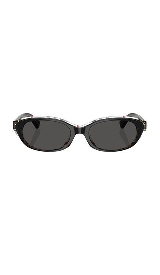 Oval Sunglasses in Top Black | Revolve Clothing (Global)