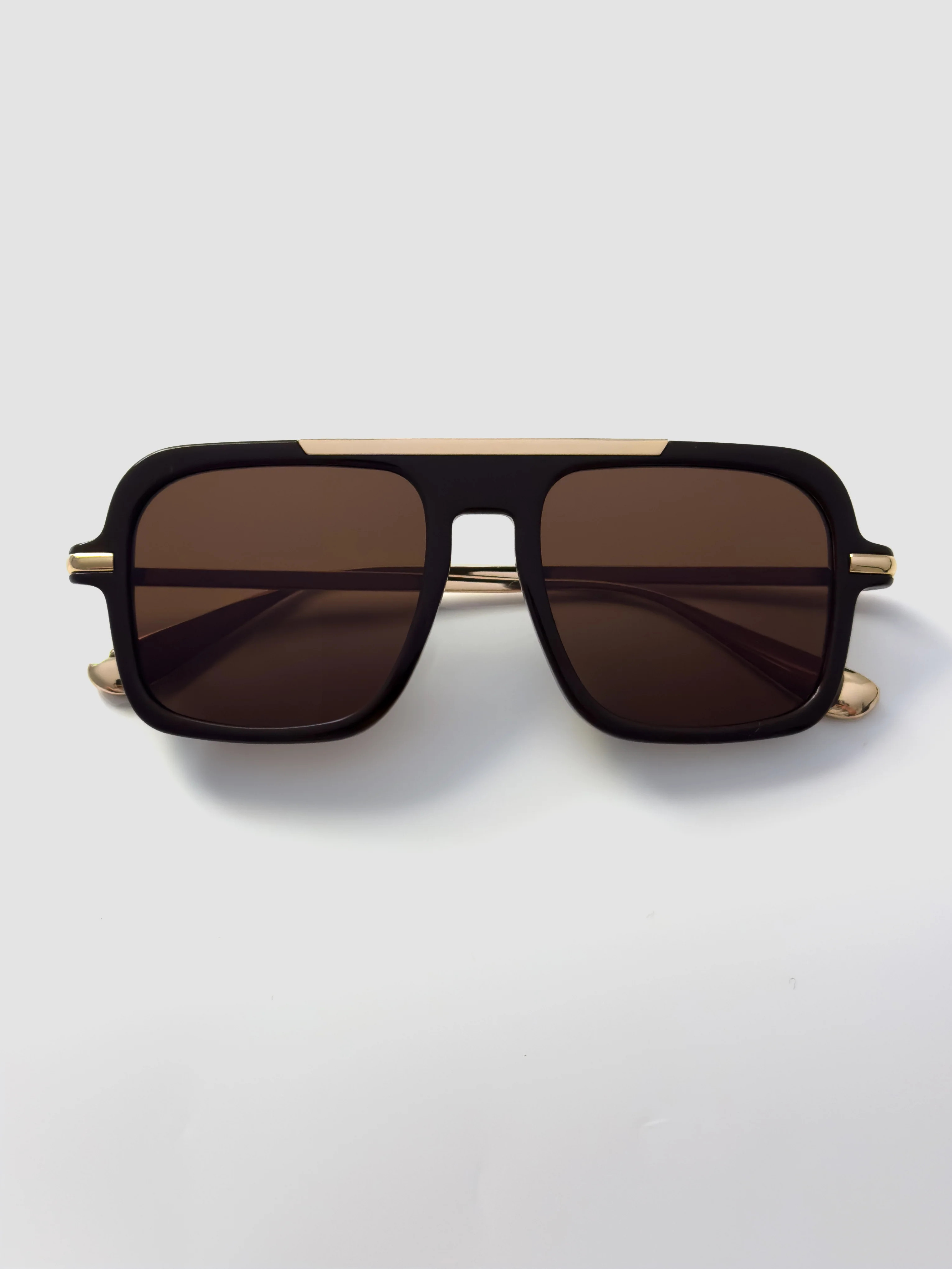 The Retro Sunglasses - Brown | Past Midnight 