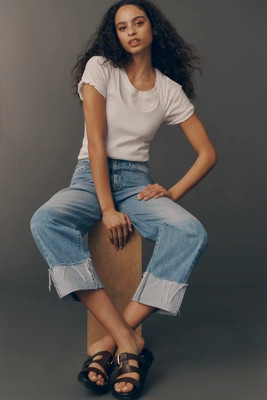 MOTHER Half-Pipe Ankle High-Rise Cuffed Tapered Jeans | Anthropologie (US)