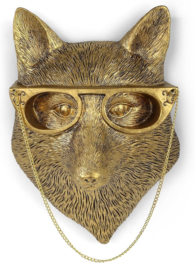 UITWMKTG Gold Animal Head Wall Decor Wall Sculpture Home Decor Statue for Living Room Office Bedr... | Amazon (US)