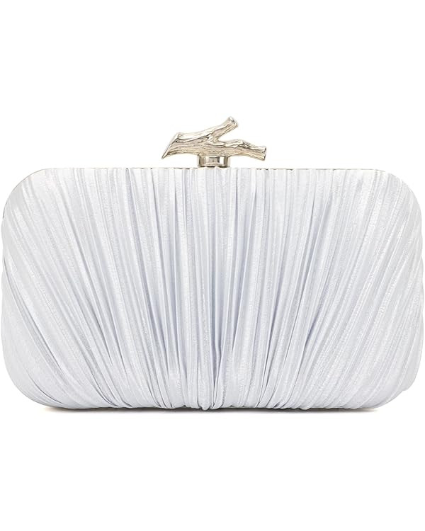 Freie Liebe Clutch Purses for Women Evening Bag Pleated Clutch Bag with Chain for Wedding Party | Amazon (US)