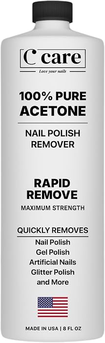 100% Pure Acetone Nail Polish Remover | Professional Quality | Easy To Use | Rapidly Removes Natu... | Amazon (US)
