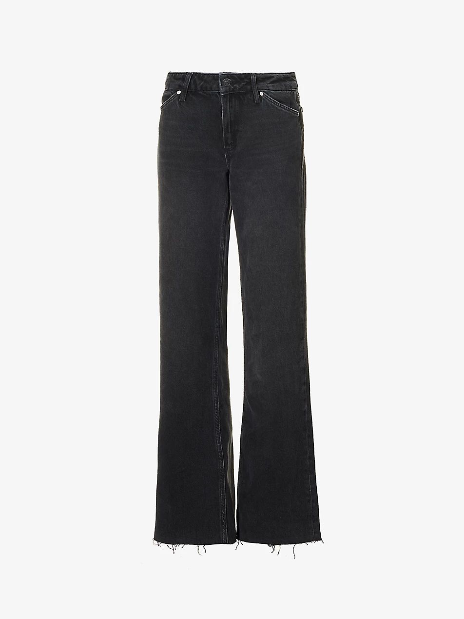 Sonja wide-leg mid-rise organic-recycled denim-blend jeans | Selfridges