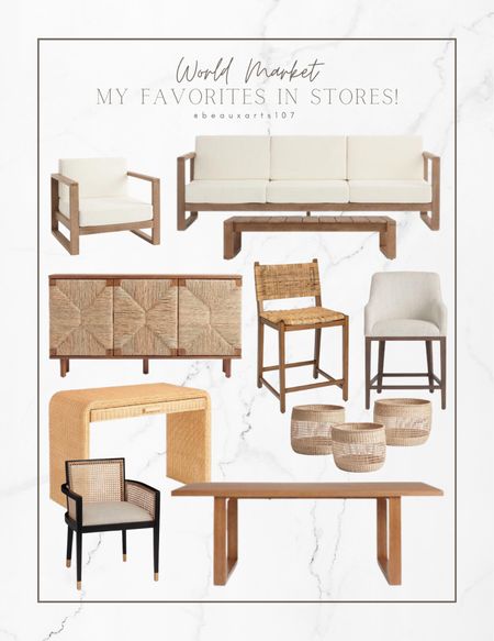 World Market favorite finds from my store trip!

Outdoor furniture, outdoor chair, outdoor sofa, outdoor coffee table, cabinet, sideboard, counter stools, storage baskets, dining chair, dining table. Desk, and more

#LTKstyletip #LTKhome #LTKFind