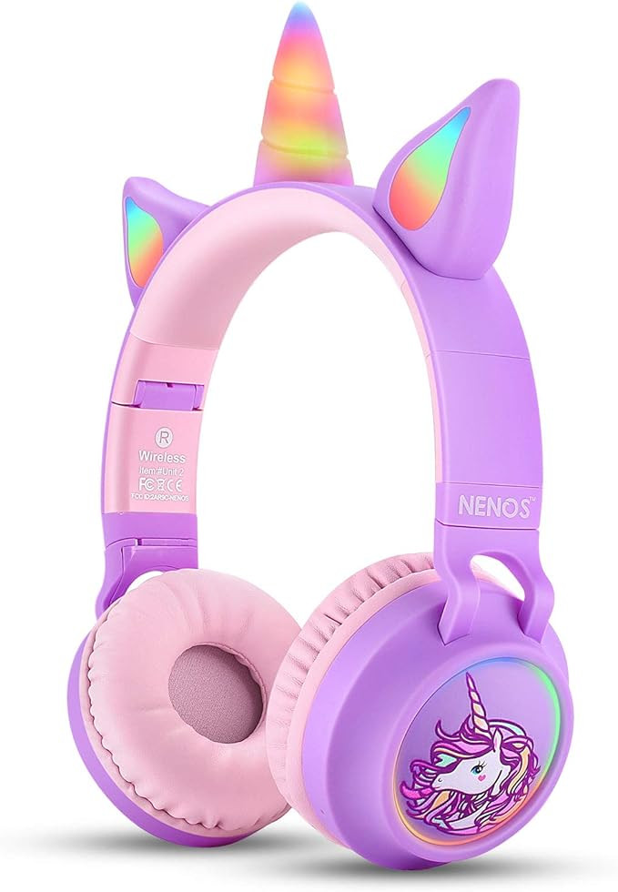 Nenos Bluetooth Kids Headphones Wireless Kids Headphones 93dB Limited Volume Wireless Headphones ... | Amazon (US)