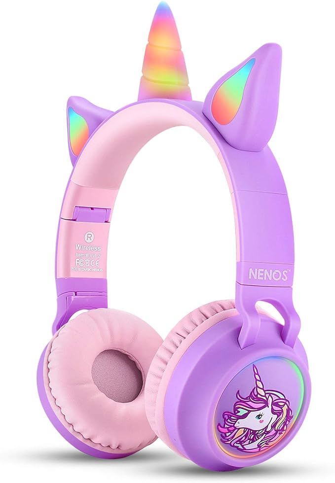 Nenos Bluetooth Kids Headphones Wireless Kids Headphones 93dB Limited Volume Wireless Headphones ... | Amazon (US)