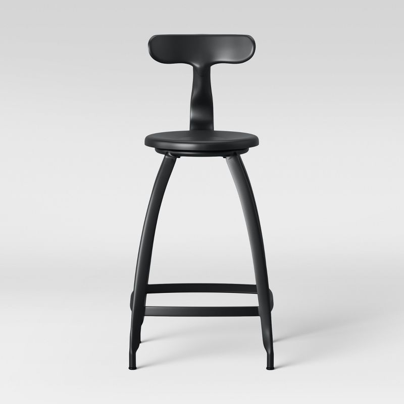 Seidler Architect Industrial Counter Height Barstool Black - Project 62™ | Target