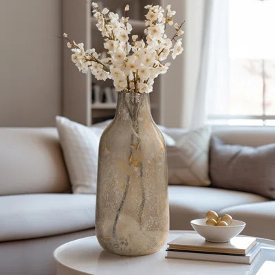 Elegant Foley Large Natural Glass Vase Exquisite Home Decor, Perfect for Any Room | Wayfair North America