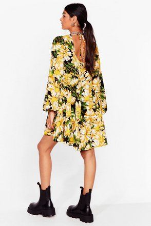 Get Some Sunflower Floral Mini Dress | NastyGal (US & CA)
