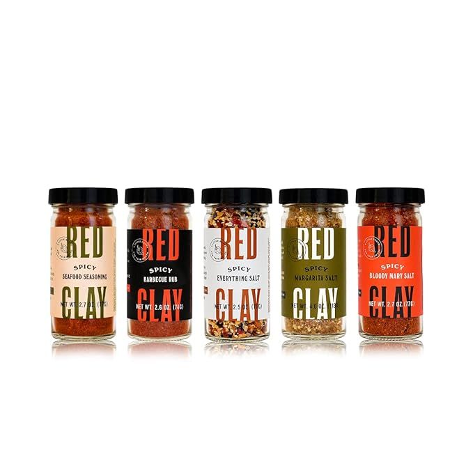 Red Clay Spice It Up Gift Box, Southern Barbecue Rub and Seafood Seasoning, Spicy Everything Bage... | Amazon (US)