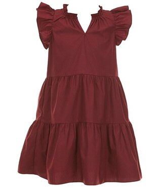 A Loves A Big Girls Ruffle Cap Sleeve A-Line Tiered Dress | Dillard's | Dillard's