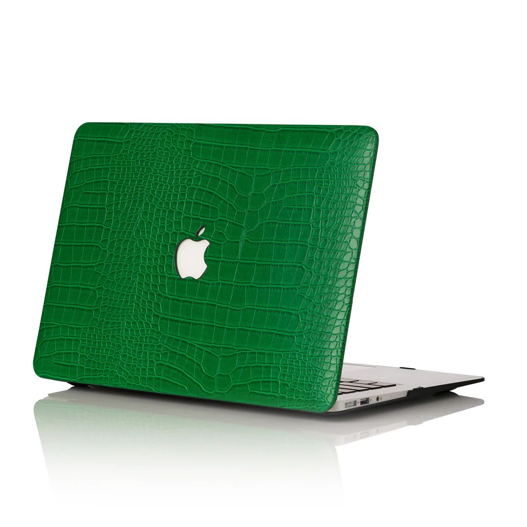 Emerald Faux Crocodile MacBook Case | Chic Geeks