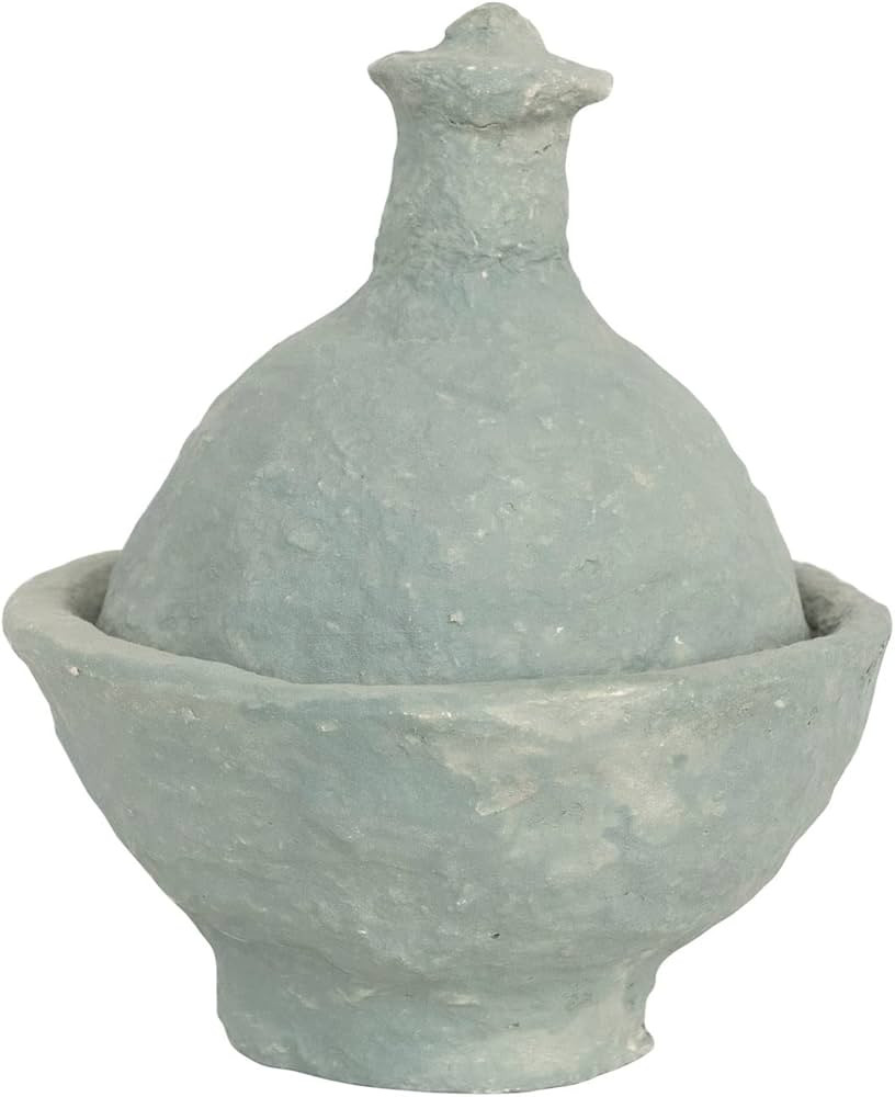 Creative Co-Op Decorative Handmade Paper Mache Dish with Lid | Amazon (US)