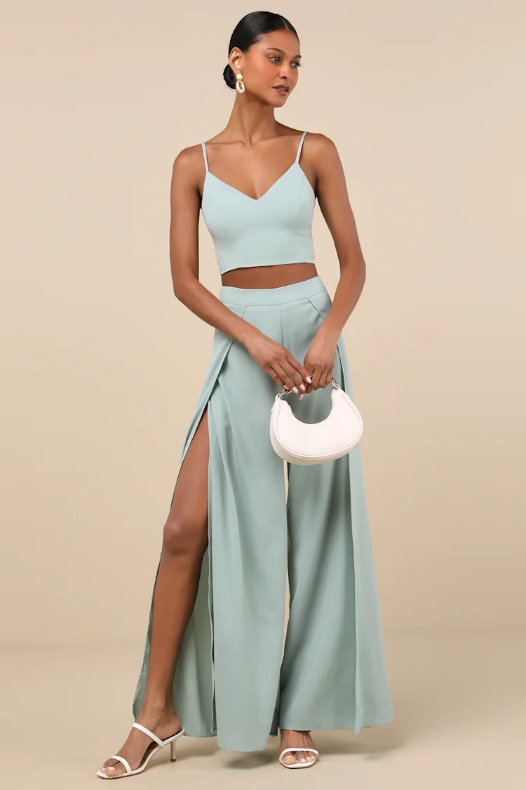 Out Tonight Sage Green Two-Piece Jumpsuit | Lulus