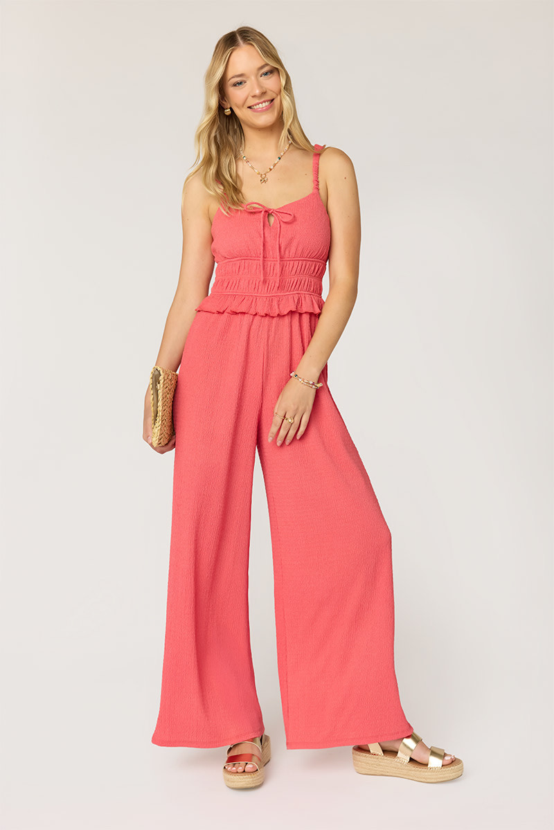 Terry Ruffle Trim Jumpsuit | Francesca's