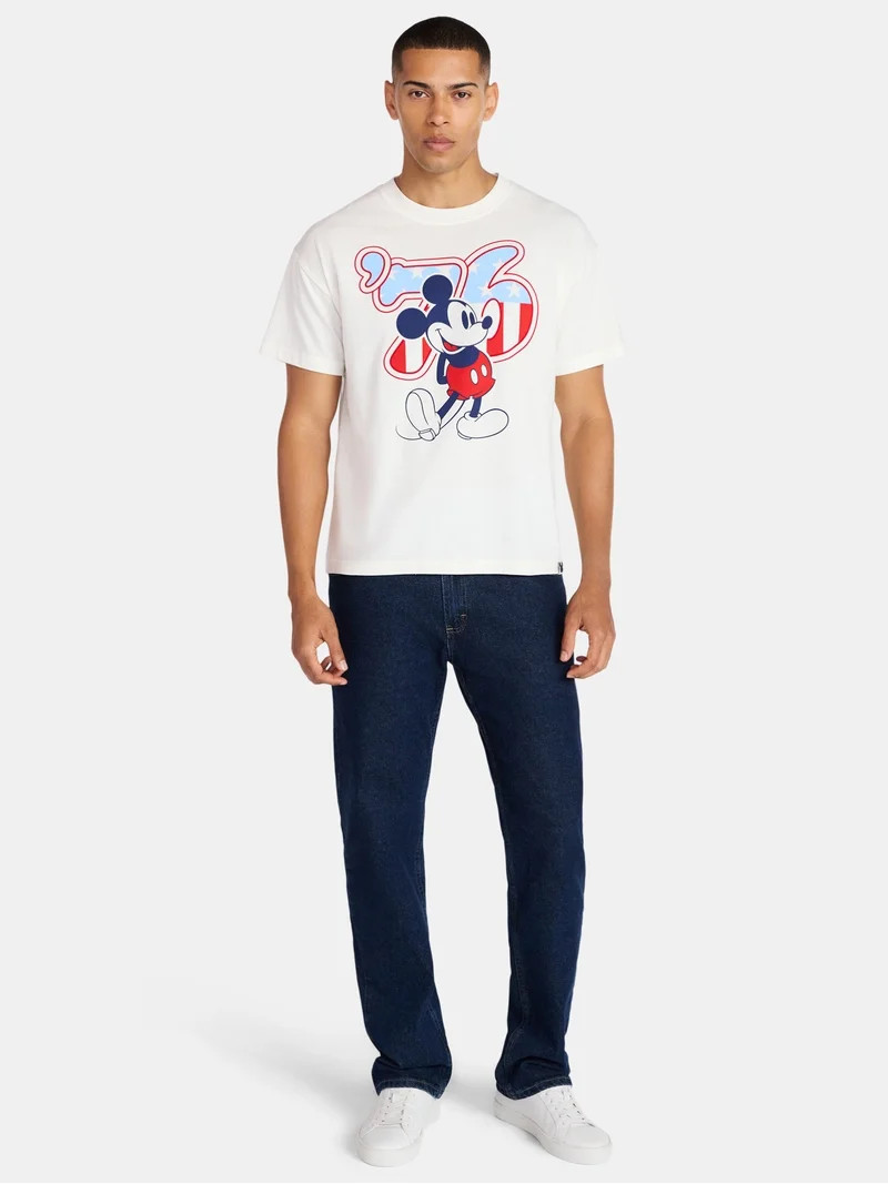 Disney Men's & Big Men's Mickey Mouse 76 Graphic Tee, Sizes XS-5XL | Walmart (US)
