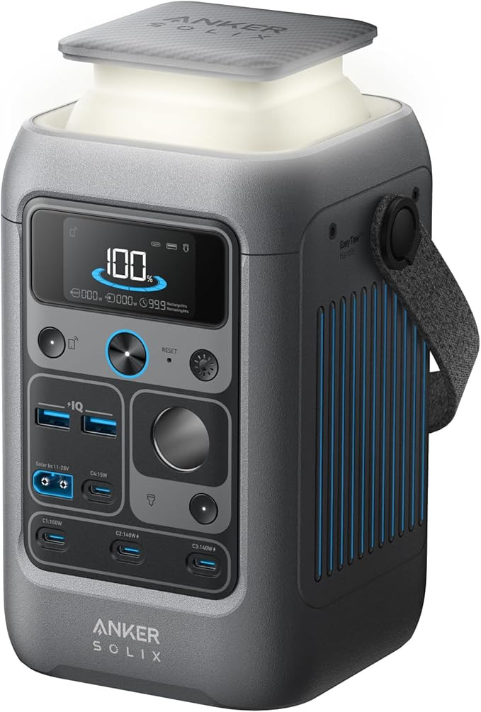 Anker SOLIX C300 DC Power Bank Station, Outdoor 288Wh Portable Power Station, LiFePO4 Battery, 30... | Amazon (US)