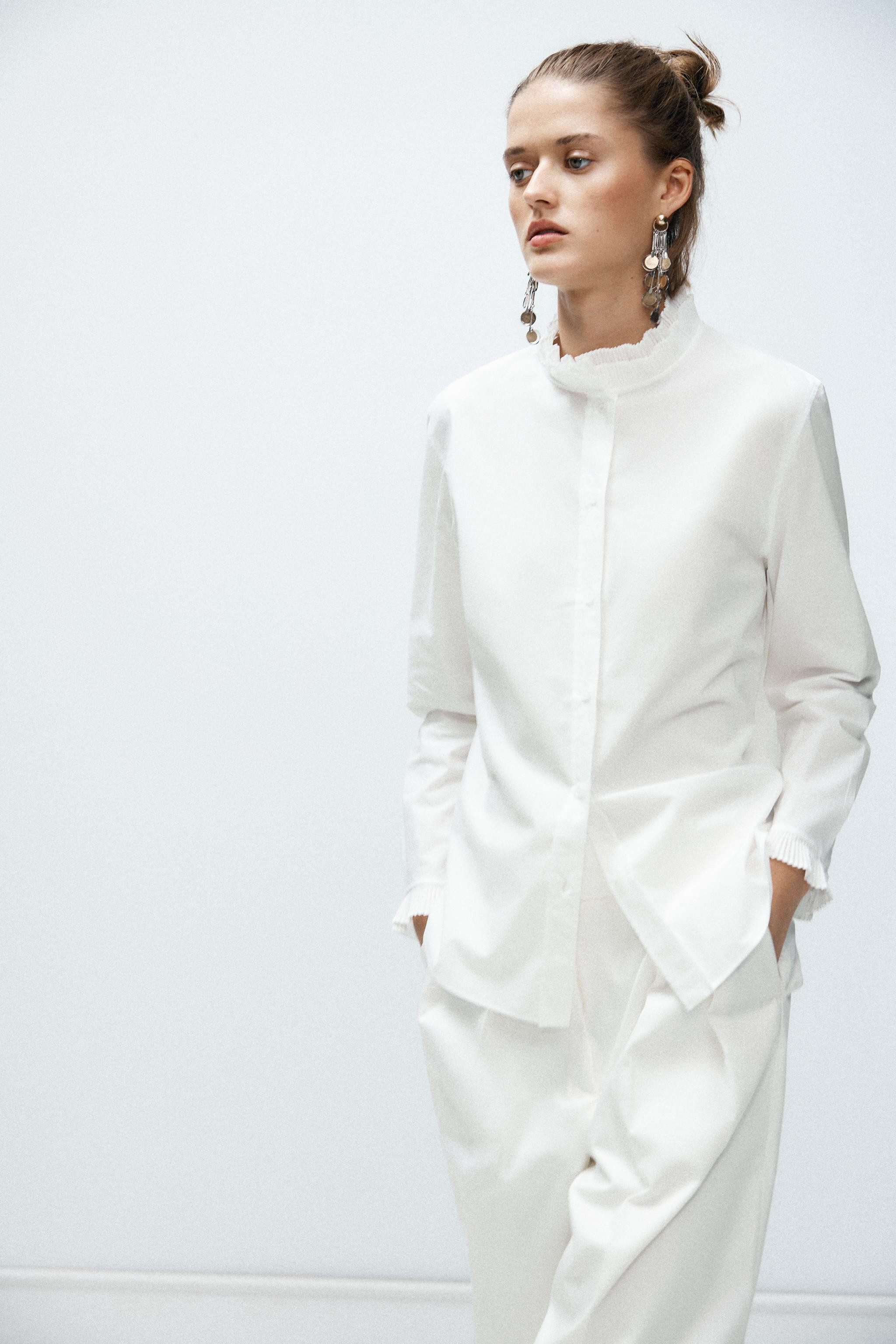 ZW COLLECTION RUFFLED SHIRT | Zara US