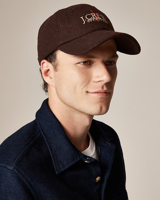 J.Crew™ Outfitters logo wool baseball cap | J. Crew US