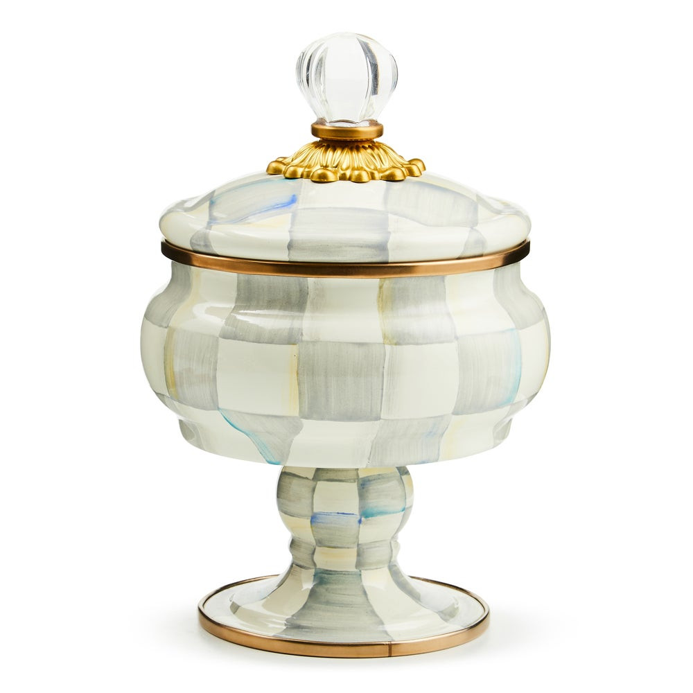 Sterling Check Curiosity Pot | MacKenzie-Childs