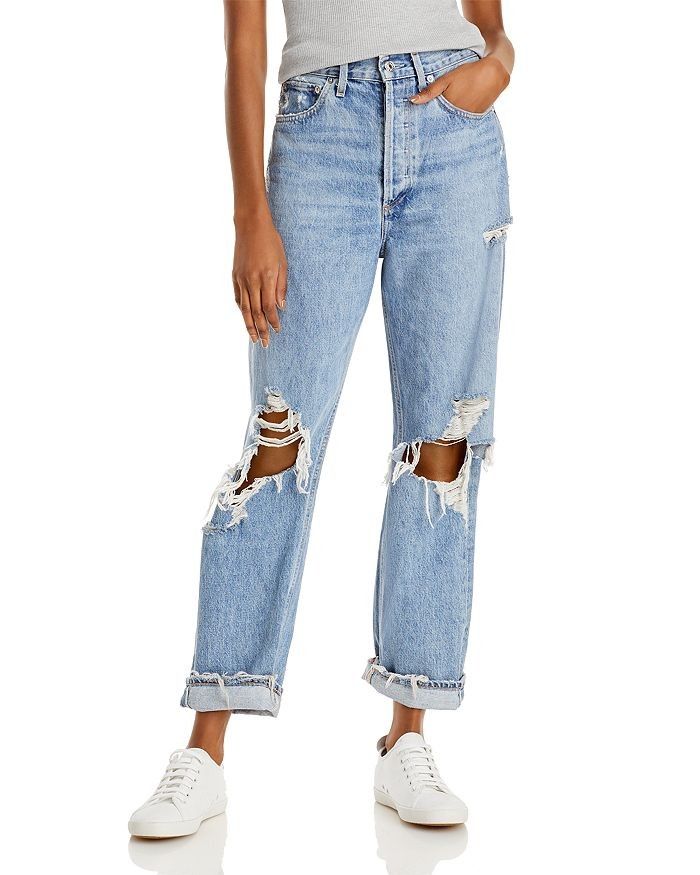 90's Mid Rise Loose Fit Jeans, Boyfriend Jeans, Ripped Jeans, Fall Jeans, AGOLDE Jeans, Jeans | Bloomingdale's (US)