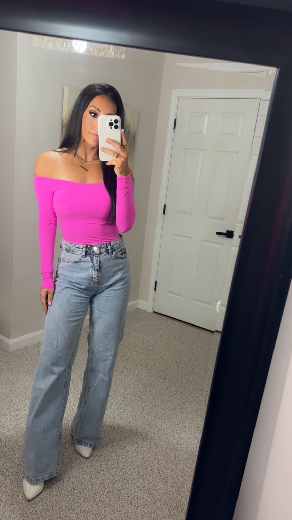 The most vibrant beautiful pink! Off the shoulder top & amazing material on sale for $14.99 🩷

#LTKSaleAlert #LTKgrwm #LTKootd