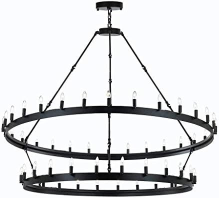 Wrought Iron Vintage Barn Metal Castile Chandelier Chandeliers Industrial Loft Rustic Lighting Gr... | Amazon (US)