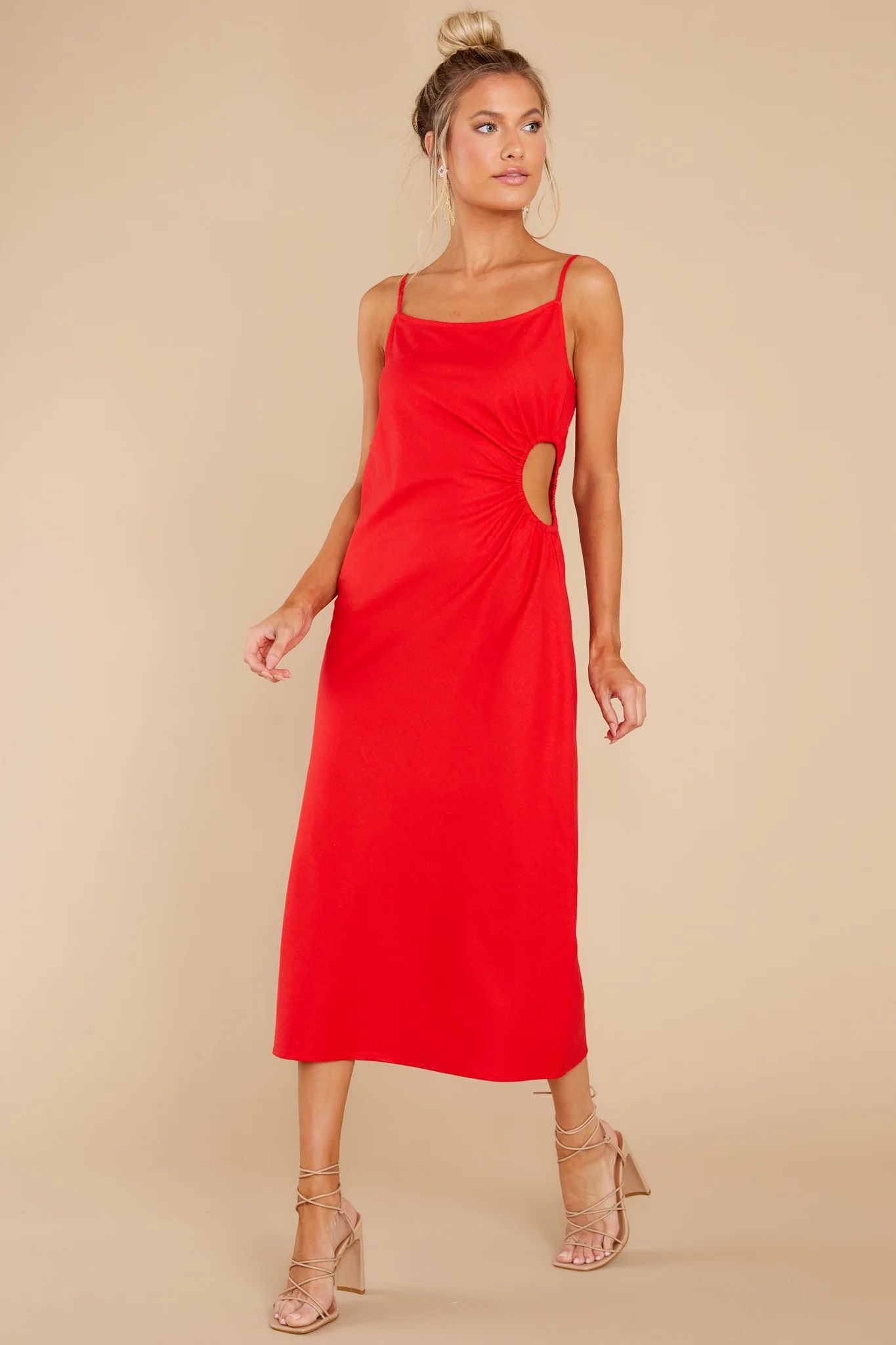 Made To Love Red Midi Dress | Red Dress 