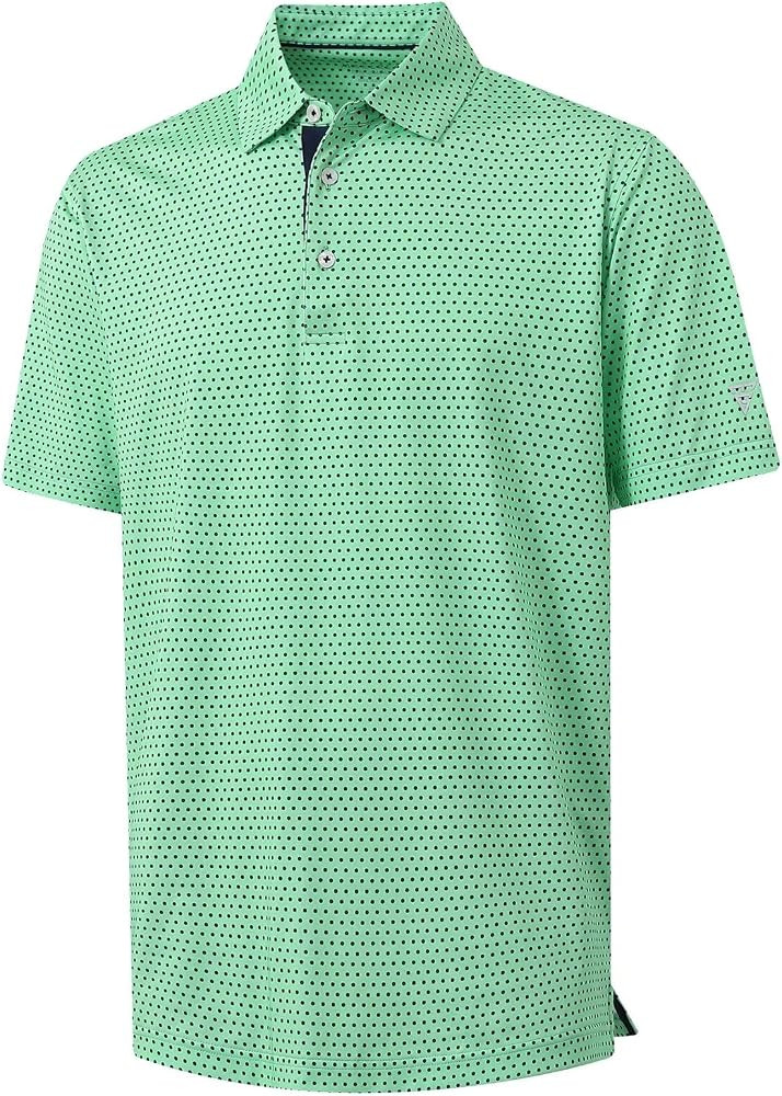 M MAELREG Mens Golf Shirt Short Sleeve Dry Fit Print Moisture Wicking Performance Patterns Collar... | Amazon (US)