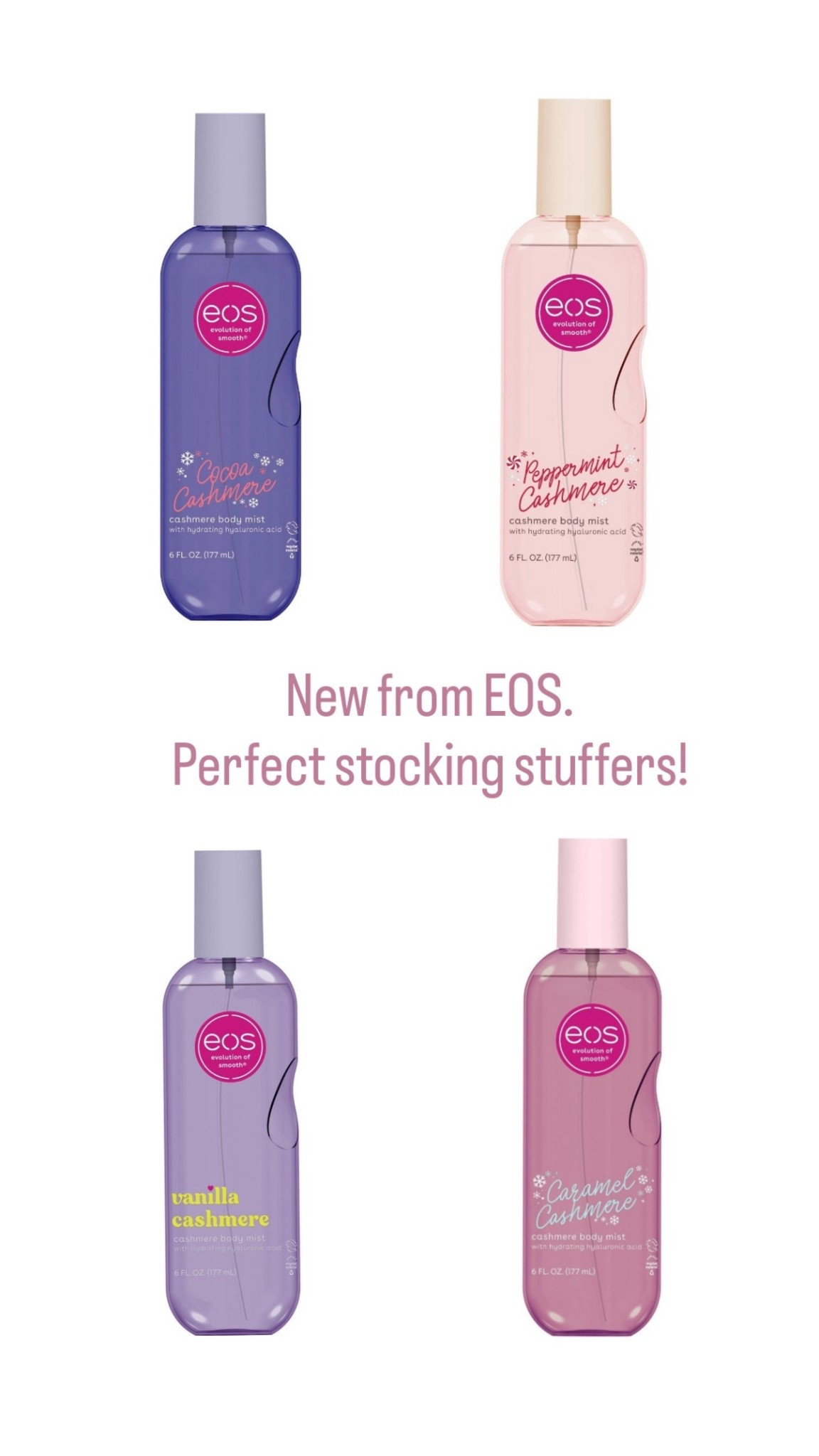 New sprays from EOS that are perfect for your tweens and teens stockings! 