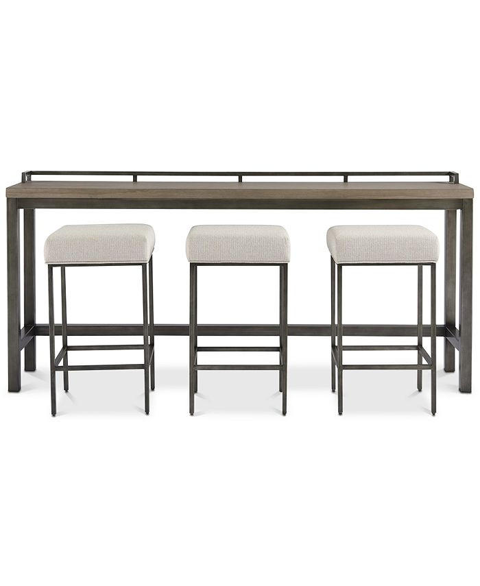 Furniture Channing 4-Pc. Table Set (Console Table & 3 Stools) & Reviews - Furniture - Macy's | Macys (US)