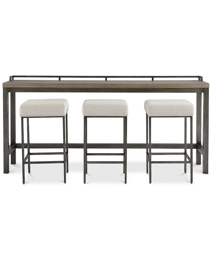 Channing 4-Pc. Table Set (Console Table & 3 Stools) | Macys (US)