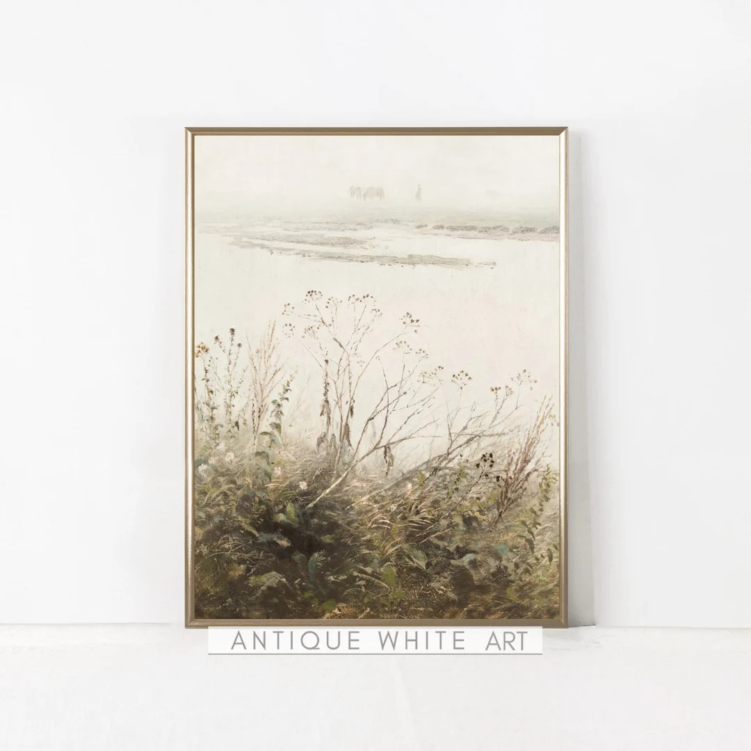 Vintage Botanical Wildflower Painting, Printable Floral Wall Art, Soft Aesthetic Country Decor, V... | Etsy (US)