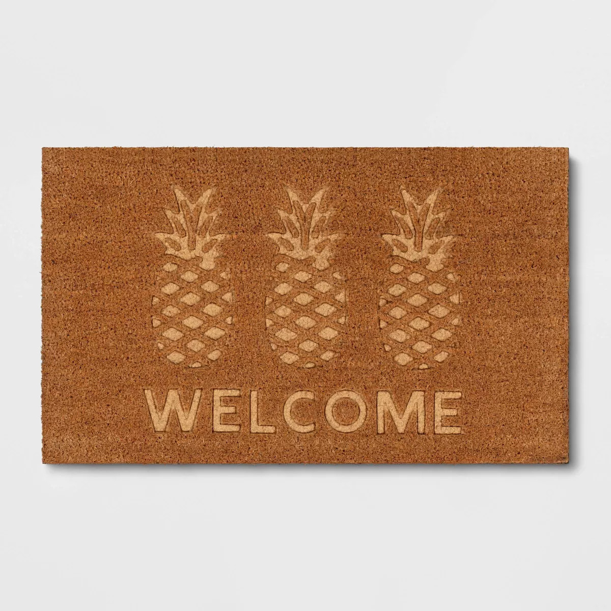 1'6"x2'6" 'Welcome' Pineapple Doormat Natural - Threshold™ | Target