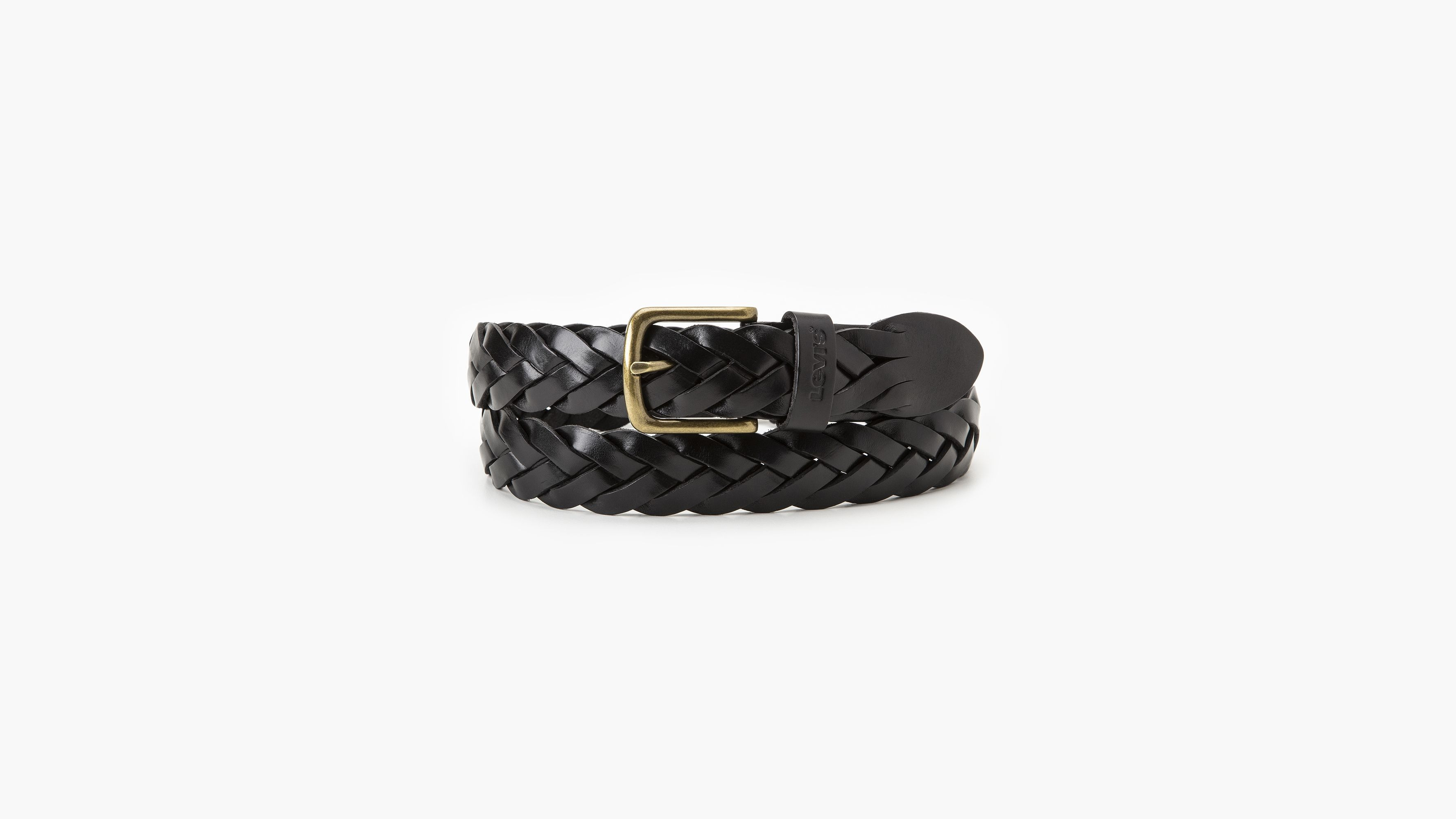 Levi's Leather Braid Belt - Men's - 120 - Black | Levi's UK