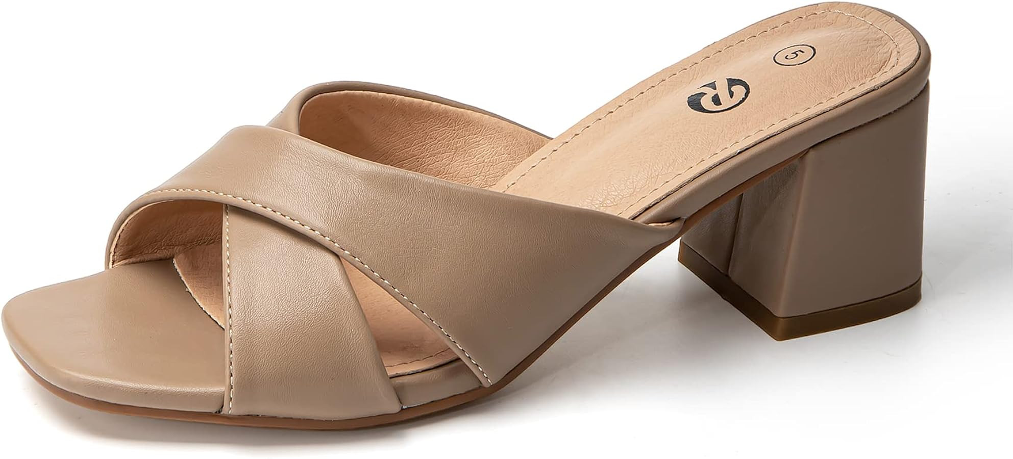 Rekayla Heeled Sandals Women Comfortable, Square Toe Sandals Comfy Mule Shoes Chunky Block Heels ... | Amazon (US)