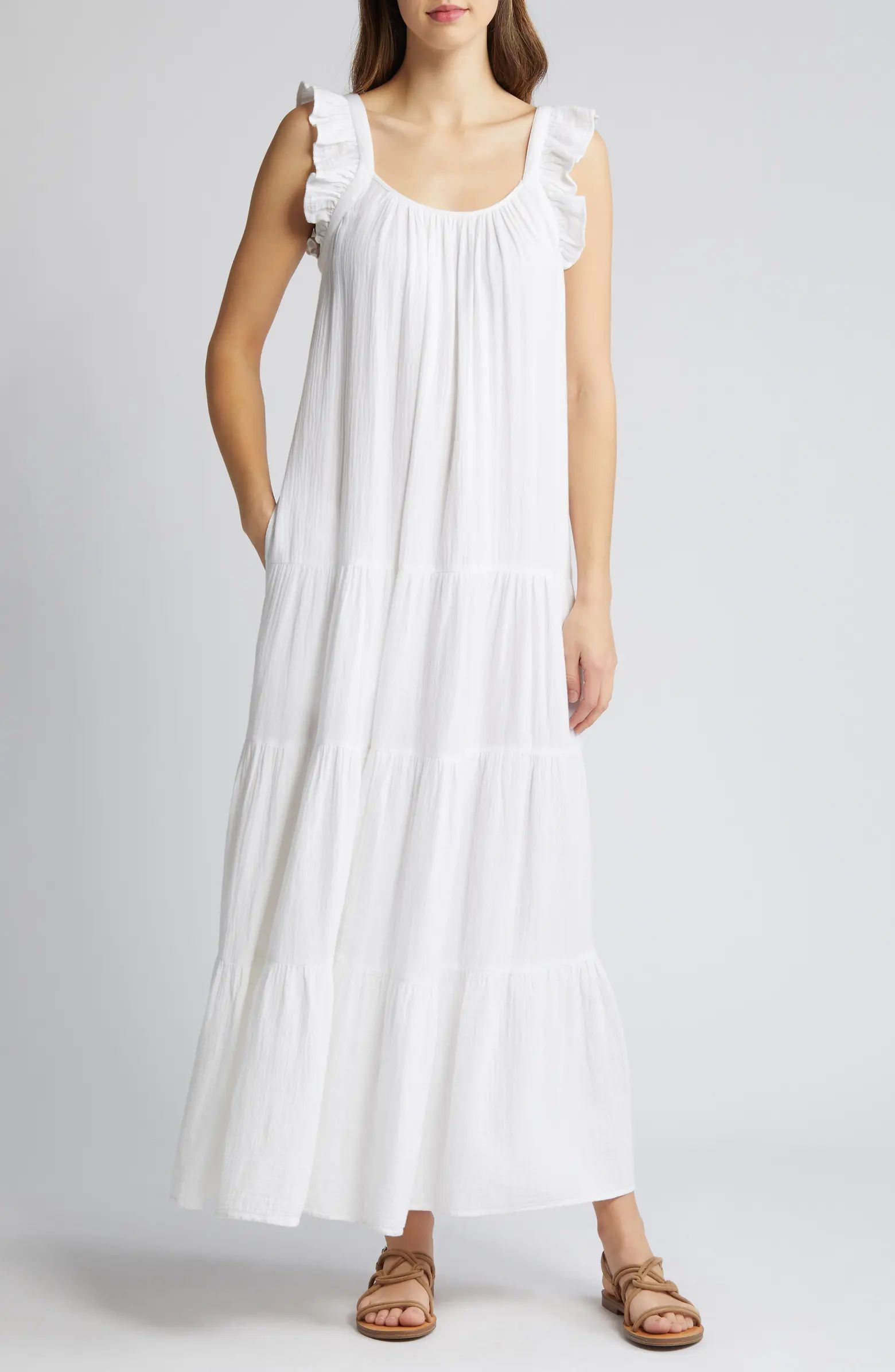 Ruffle Tiered Cotton Maxi Dress | Nordstrom