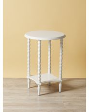 28.5in Wood Knobby Legs Side Table | HomeGoods